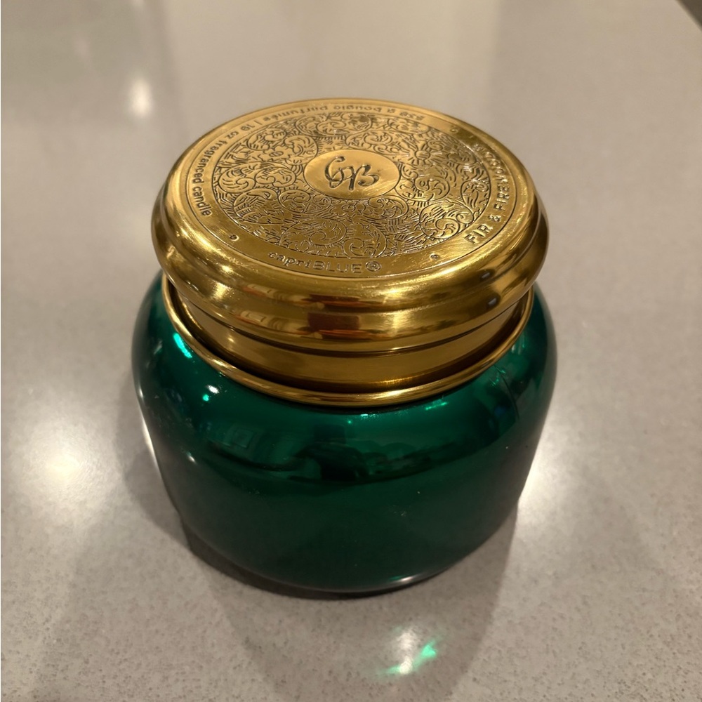 Capri Blue Fir & Firewood Candle